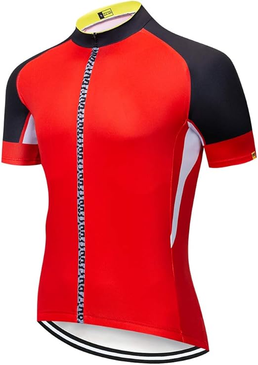 Cycling Jersey Men Bike Shirt Short Sleeve Cycling Top for MTB Road Bike with Pocket Reflective