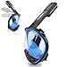 Asmeten Full Face Snorkel Mask 2018 Newest Foldable Panoramic View Snorkeling Mask with Detachable Camera Mount, Dry Top Set Easy Breath Anti-fog Anti-leak for Adults and Kids
