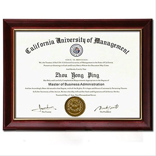NovoGifts Document Frame Degree Frame Holder Certificate Solid Wood 8.5 x 11 inch Used in Colleage