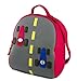 Dabbawalla Bags Fast Track Race Cars Kids' Preschool & Toddler Backpack Grey/Red/Blue