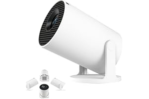 Mini 210° Smart Projector with Extra Large-Screen Display, Mini Projector, Automatic Keystone Correction HD Projector, 4K WiF