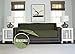 Sofa Shield Couch Slip Cover with Patented Strap, Cushion Protector, US Designed Reversible Stain and Dog Tear Resistant Slipcover, 70 inch Seat, Washable Covers for Dogs Pets, Hunter Green Sage