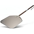Q Pizza Aluminum Pizza Peel 14in with Long Wood Handle for Grill Oven, Large Pizza Paddle Outdoor Grill Oven Accessory for Ba