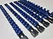 BLUE 6pc MOUNTABLE ABS SOCKET RAILS 1/4