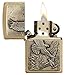 Zippo 20854 Where Eagles Dare Brushed Brass Pocket Lighter, Brushed Brass Where Eagles Darethumb 3