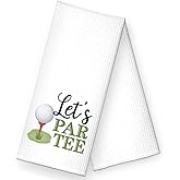 ZBBFSCSB Let's Par Tee Funny Kitchen Towels, Funny Kitchen Stuff for Women Golfer, Birthday Housewarming Gifts for Hostess Mom Sister Aunt Grandma, Golfer Lover