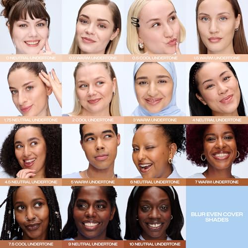 LUMENE Blur Even Cover Foundation - Base líquida ligera de alta cobertura con acabado mate radiante | 16 horas de duración | niacinamida y arándano nórdico | Sin perfume | Tono 0 | 30 ml