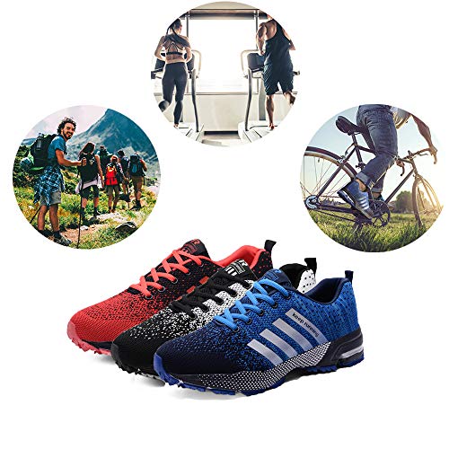 Moligin Running Shoes Men Women Athletic Fitness Tennis Sport Shoes Outdoor Lightweight Sneakers Blue