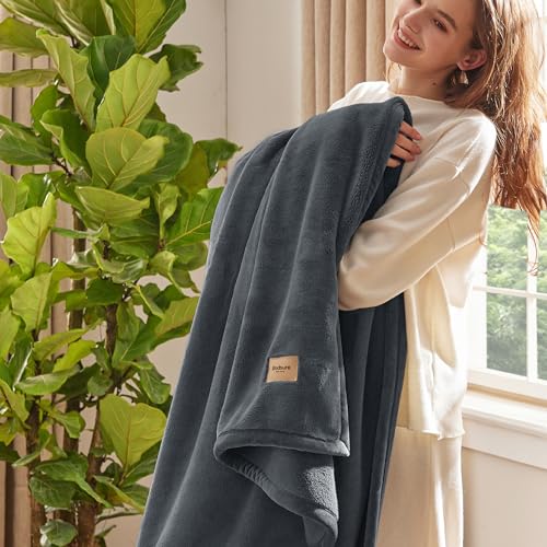 Photo 1 of Bedsure Twin XL Blanket for Bed, Soft Thick Blanket 500Gsm, Cozy Heavy Blanket Anti-Static, Plush Blanket Twin Size for Sofa Couch Camping Travel, Grey 66x90 Inch