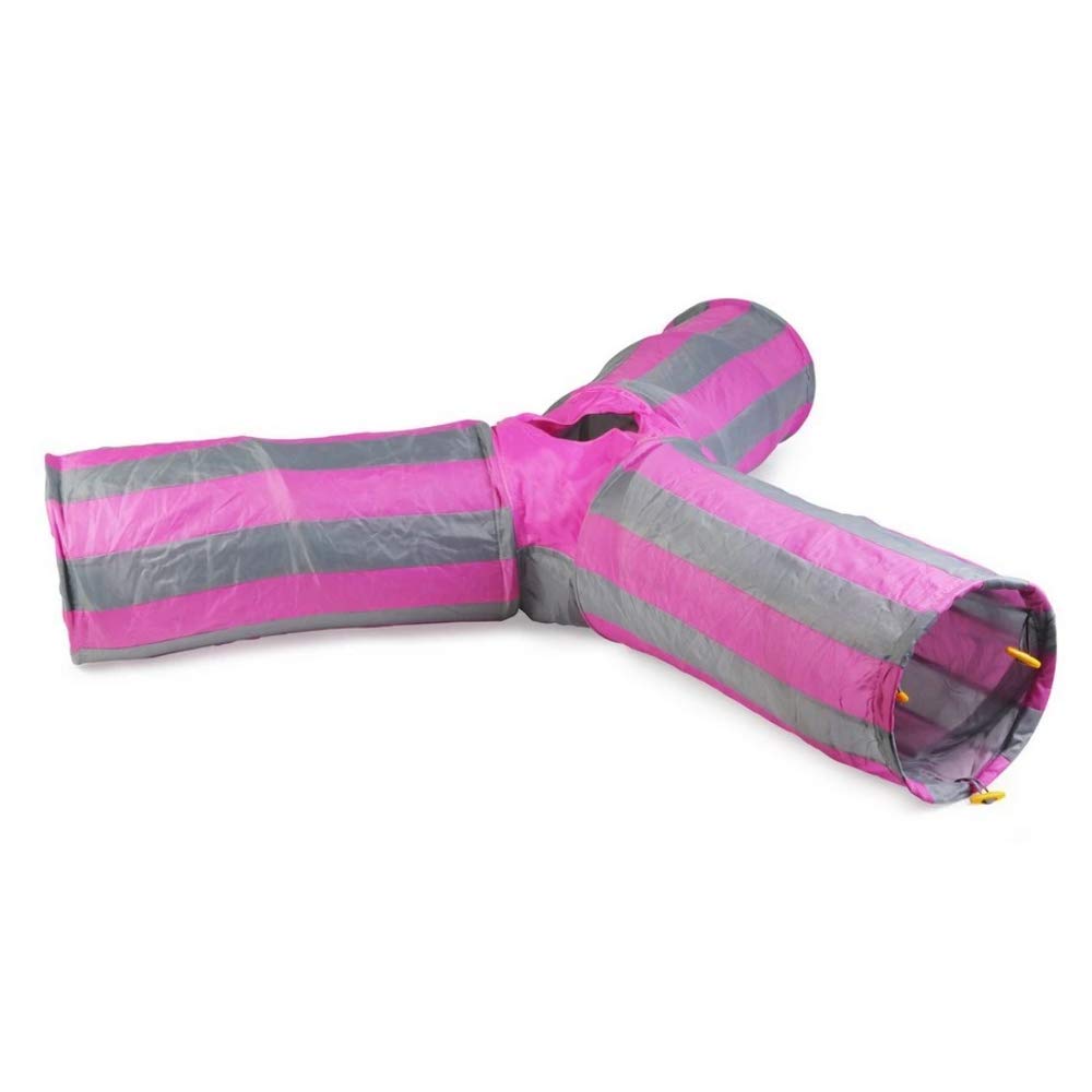 Ancol Acticat Cat Play Tunnel, pink & grey