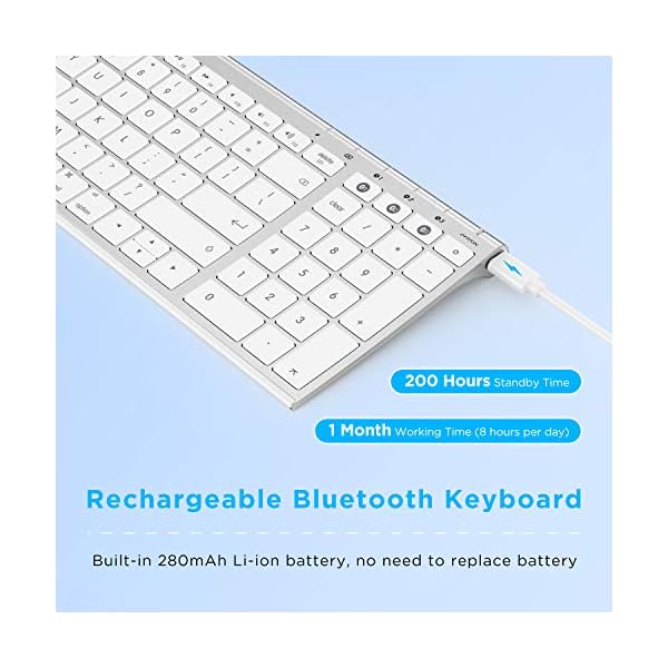 Bluetooth-Keyboard-for-Mac-Jelly-Comb-KUS015G-2-Multi-Device-Wireless-Keyboard-Full-Size-Ultra-Slim-UK-QWERTY-Specially-for-Apple-OSiOS-Systems-White-and-Silver Bluetooth Keyboard for Mac, Jelly Comb KUS015G-2 Multi-Device Wireless Keyboard Full Size Ultra Slim UK QWERTY Specially…