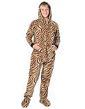 Footed Pajamas - Tiger Stripes Kids Hoodie Fleece
