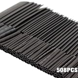 Sopoby Heat Shrink Tubings, 508pcs Wire Wrap Cable Sleeve Tube Sets, Electric Insulation Tube Assorted Size 2-13mm Black