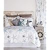 North End Decor Starfish Reef Coastal Quilt, King 3-Piece Bedding Sets, 110"x96", White