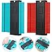 2 Pieces Contour Gauge Duplicator 5 Inch Plastic Profile Copy Gauge Ruled Contour Duplication Tiling Laminate Measure Tool (5 x 5 Inches, Green and Red)