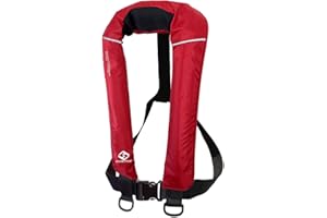 Floattop Adult Automatic Inflatable PFD Life Jacket Life Vest Survival Sailing Swimming Boating Fishing 150 Buoyancy 33lbs