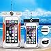 AMAZECO 2 Pack Universal Waterproof CellPhone Case Waterproof Cell Phone Dry Bag Pouch For Apple iPhone 6S 6,6S Plus,7 SE 5S, Samsung Galaxy S7, S6, HTC LG Sony Nokia Motorola Up To 5.5