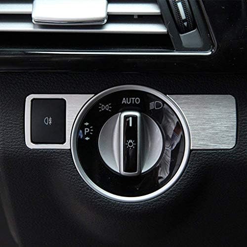 For A W176 B W246 C W204 E-class W212 GLA GLK X204 GL ML Aluminium Alloy Headlight Switch Cover Trim Sticker Car Styling Accessories