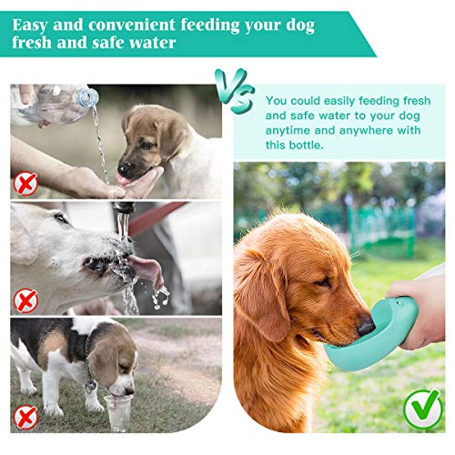 Yicostar Dog Water Bottle, 12OZ-19OZ Portable Pet Water Bottle for Walking Leak Proof Puppy Dog Water Dispenser for… - Image 6
