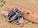 Alilang Copper Tone Shine Sapphire Blue Crystal Rhinestones Enamel Beetle Bee Brooch Pin