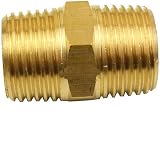 BE-TOOL 2pk BSP 3/8" Male to 3/8" Male Brass Straight Pipe Connector Adapter view 4