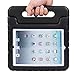 NEWSTYLE Apple iPad 2 3 4 Shockproof Case Light Weight Kids Case Super Protection Cover Handle Stand Case for Kids Children for Apple iPad 4, iPad 3 & iPad 2 2nd 3rd 4th Generation (Black)