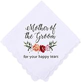 Wedding Handkerchief Lace Hanky Happy Tears Handkerchiefs Hankies Mother of the Bride Groom Gift for Wedding Day