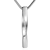 SOITIS Urn Necklaces for Ashes Cremation Jewelry Twist Necklace for Ashes Stainless Steel Urn Pendant for Women Men Jewelry for Ash Memorial Keepsake