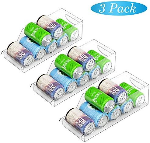 Alanda Refrigerator Storage Container Fridge Bins and Freezer Organizer Kitchen Organizer Pantry Cabinet for Soda Can Beer Can Soft Drinks 3 Set