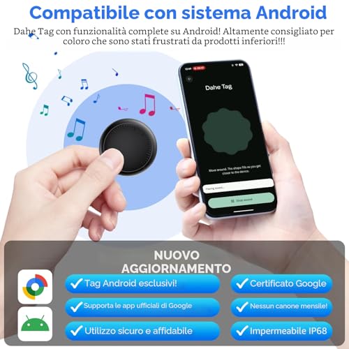 GPS Tracker for Car, Air Tracker Android, Magnetic GPS for Car, IP68 Waterproof Locator with App Global Coverage Real Time Tracking Vehicle/Motorcycle, Without SIM Without ABO