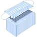 TecUnite 100 Pack Disposable Face Masks Breathable Dust Filter Masks Mouth Cover Masks with Elastic Ear Loop (Blue)
