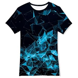 TUONROAD Jongens T-shirt 3D Zomer Casual Korte Mouwen T-shirts Tops voor Jongens Meisjes Kinderen 6-14 jaar