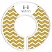 Baby Closet Size Dividers, Yellow, Gold, Set of 6 Organizers, Star, Chevron