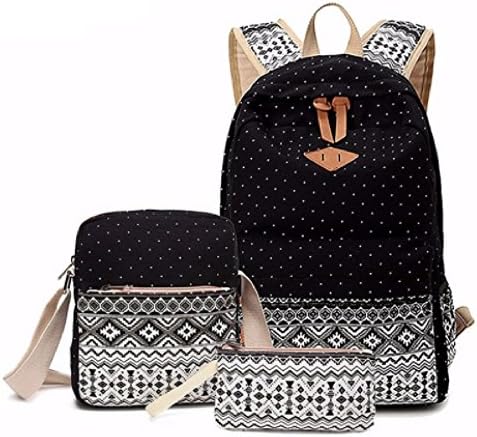 LACIRA Women's Casual Backpack, Lunch Bag and Pen Case (Set of 3)