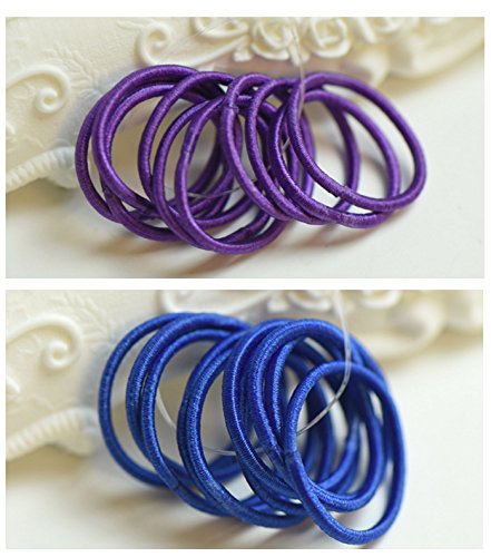 Ecome 100pcs Hair Accessories Elastic Hair Bands Girl Headbands Hair Ropes