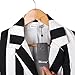 Moxeay Black and White Striped Blazer Jacket Halloween Beetlejuice Costume(M)