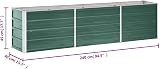 vidaXL Raised Garden Bed Galvanised Steel Anthracite 240x40x45cm view 3