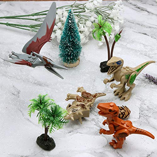 image for Wenini Dinosaur Toys, Mini Dinosaur DIY Building Blocks Action Figures