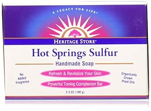 Image of Heritage Products Hot Springs Sulfur Handmade Soap 3.5 oz (100 grams) Bar(S)