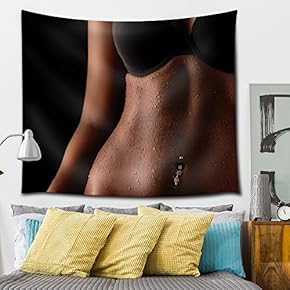 Sexy Lingerie Model with Toned Abs - Fabric Tapestry, Home Decor - 51x60 inches
