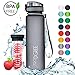720°DGREE UberBottle 1L Water Bottle + Fruit Infuser SoftTouch – BPA Free, Leak Proof – Water Bottle Ideal for Kids, Sports, Hiking, Gym, Camping, University, Travel, Work, Yoga