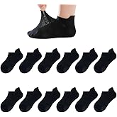 Zumou Toddler Non Slip Socks No Show Anti Skid Ankle With Grips 12 Pairs for Kids Little Girls Boys