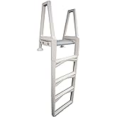 Confer Plastics 635-52X Sturdy Above Ground in-Pool Swimming Pool Ladder for Decks Adjustable from 46"-56"