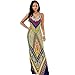 TINYHI Women's Multi-Color Aztec Print Maxi Dress