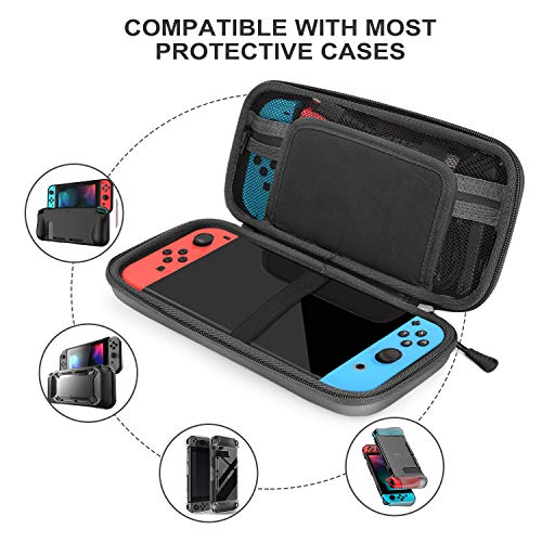 Moocoo Carrying Case for Nintendo Switch, Dual Protection Switch Hard Cover Portable with Large Capacity Protective Travel Shell for Nintendo Switch Console & Accessories with 20 Game Cartridges - Thumbnail 4