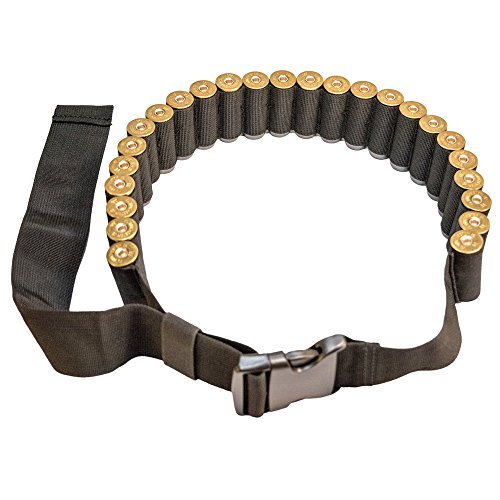 TukTek Tactical Black 25 Round Shotgun Shell Ammo Belt Adjustable Bullet Holder Bandolier for 12 & 20 GA - Thumbnail 5