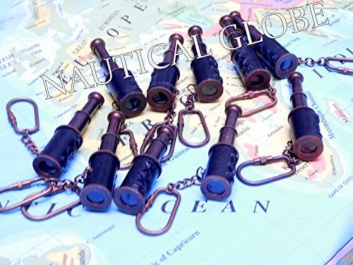 Brass Telescope Key Chain 3" - Brass Key Chain - Nautical Gift - Brass Key Ring - Nautical Decor - Brass Telescope Key Ring lot of 10 pcs