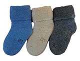 Lovely Annie Children 3 or 6 Pairs Thick Wool Blend Boot Socks Plain Color