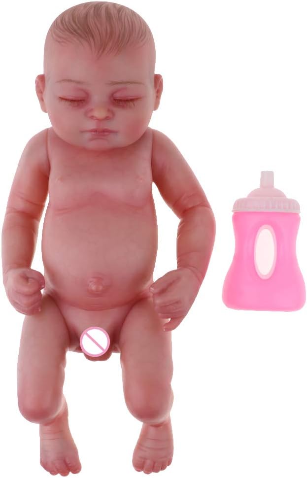 Prezzo P Prettyia Bambole in Silicone Reborn da 26 cm con Occhi Chiusi e Biberon Offerte