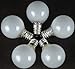 Novelty Lights 25 Pack G30 Outdoor Globe Replacement Bulbs, Frosted White, C7/E12 Candelabra Base, 5 Watt